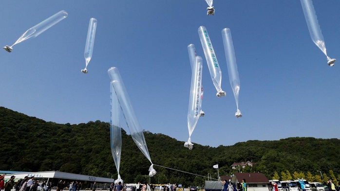 North Korea sends balloons of cigarette butts and used toilet paper across border